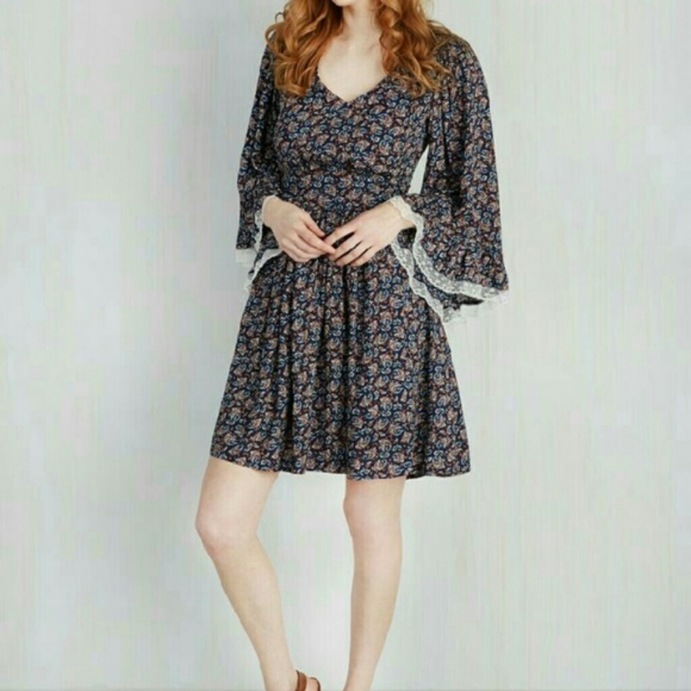 Modcloth boho festival mini through the bluebells